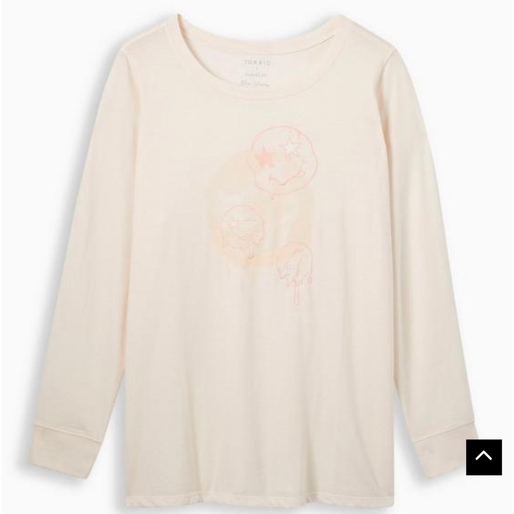 NWT Torrid Smiley Jersey long sleeve tee